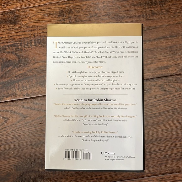 INDIGO Book: The Greatness Guide by Robin Sharma - Picture 2 of 2